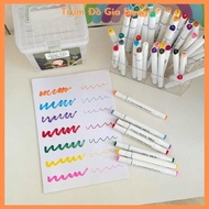 Soft Double-Headed Watercolor Brush Pen Box - 48 Pcs, Used for Drawing Comics, Graffiti, Notes, Diar