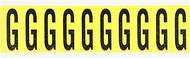 Brady 3440-G 2-1/4" Height, 7/8" Width, B-498 Repositionable Coated Vinyl Cloth, Black On Yellow Col