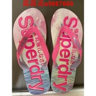 .Superdry 女生拖鞋.夾腳拖.海灘鞋. 防水.防滑.現貨$390含運.全新.