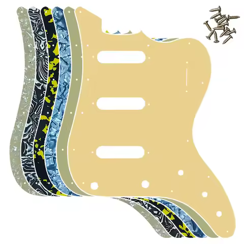 Xinyue Custom Guitar Pickguard - For US Harley Benton Bass Vi Guitar Pickguard Scratch Plate Multico