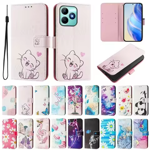 Leather Case For OPPO Find X7 Ultra X6 X5 Pro X3 Lite A17 A57 A57S A77 A77S A18 A38 A79 A60 Flip Wal