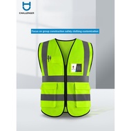 Construction Reflective Vest Safety Vest Fluorescent Yellow Construction Site Jacket Traffic Safety 