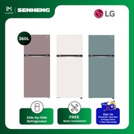 LG 360L Top Freezer Fridge in Clay Mint Finish LG-GNB332PMGB