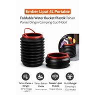 Foldable Water Bucket Storage Bucket Dustbin Portable 4L
