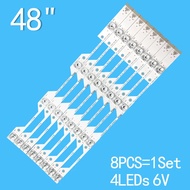 TCL 48P1 - Set of 8 bars with 4 LEDs 6v 45cm for TV TCL L48P1-CF 4C-LB804-ZM1