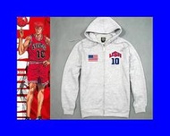 【SD】NBA 美國隊USA 科比10 純棉內加絨籃球連帽運動外套 