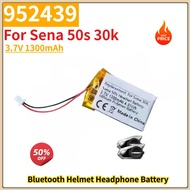 High Quality 952439 Battery 3.7V 1300mAh for Sena 50s 30k Bluetooth Helmet Headphone Brand New Repla