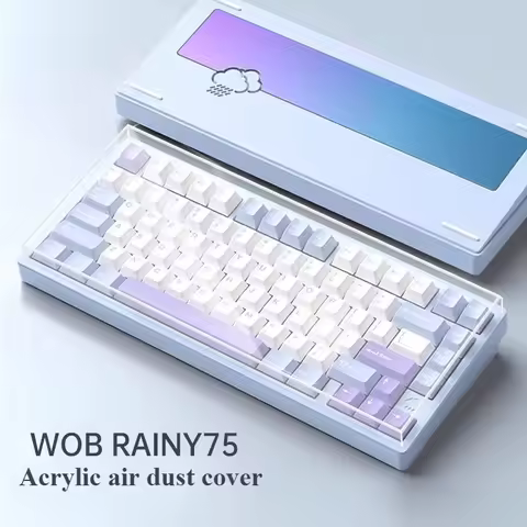 Rainy75 Dust Cover Acrylic Custom Transparent Waterproof KeyBoard Protection Case for Navi70 K70 Mec