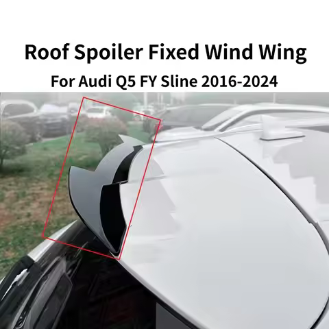 Roof Spoiler Fixed Wind Wing For Audi Q5 FY Sline 2016-2024 Rear Wind Deflector High Quality Exterio