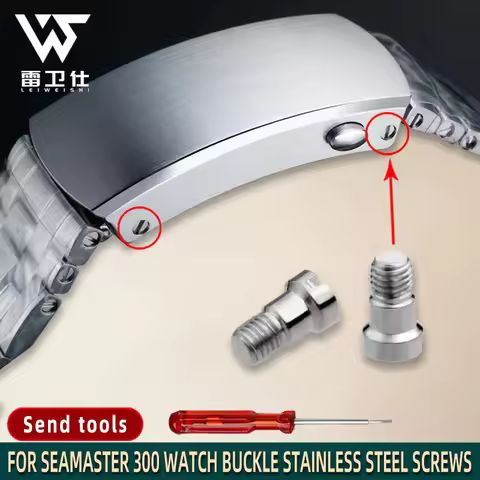 Watch strap screw For Omega Seamaster 300 watch buckle screw folding buckle fixing screw stainless s