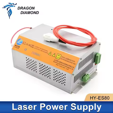 HY-ES80 Co2 Laser Power Supply 80W 110/220V Universal ES Series Laser Device High Voltage Laser Sour