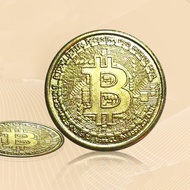 BTC Koin Gold Plated 10Pcs / Koin Permainan / Uang Peringatan Bitcoin