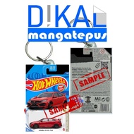 hot wheels mini keychain fk8 red 2pcs