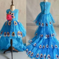 Environmentally Friendly Fashion Show Children's Clothing Handmade Creative DIY Peacock Skirt Parent