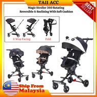 [ TAII ] Magic Stroller 360 Rotating 2 Way Face Reversible and Reclining Soft Cushion Magic Stroller