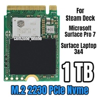 Ssd M.2 2230pcie Nvme For Steam Deck Microsoft Surface Pro X Pro 7 Surface Laptop 3 4 1TB 512GB ssd52