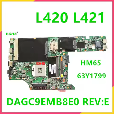 DAGC9EMB8E0 REV:E Motherboard For Lenovo L420 L421 Laptop Motherboard FRU 63Y1799 HM65 DDR3 Tested G
