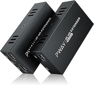 PWAYTEK 4K HDMI Extender Over Cat5e/6 Up to 200 Feet/60M, Ultra HD 4K@60Hz Expands Audio and Video, 
