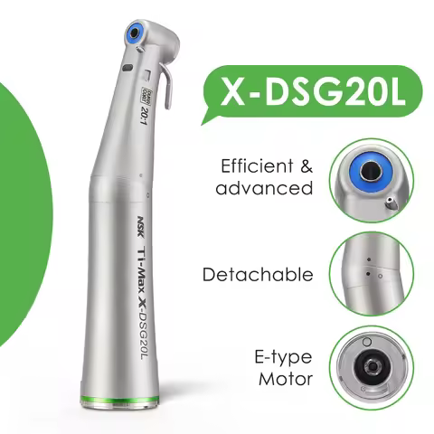 NSK Ti-Max DSG20L Optic Fiber 20:1 Dental Surgery Implant Handpiece Dental Contra Angle Detachable E