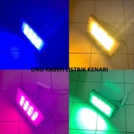 MERAH 50W LED FLOOD LIGHT 50 WATT SMD PINK RED WHITEbiru led light