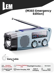 LEM | Hand-crank Solar Emergency Radio Flashlight