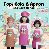 Custom name children's apron, custom name children's chef's hat, custom name children's apron and ch