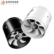 MIOSHOP Mute Exhaust Fan, 4'' 6'' Super Suction Exhaust Fan, Multifunctional Black White Pipe Toilet Air Ventilation Ceiling Booster Household Kitchen