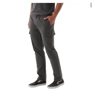 Hallstatt Gray Elastic Waist Cargo Pants Trousers 100% Polyester Branded Overruns