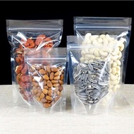 TRANSPARENT STANDING BOTTOM ZIP BAG, 2-SIDED CLEAR ZIP BAG