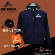 Jaket Parasut Eiger Waterproof Anti Air Free Topi & Stiker