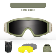 แว่นตากันแดดยุทธวิธีแว่นตาทหารแว่นตาทหาร 3 เลนส์ RK3 ความปลอดภัยแว่นตา Tactical Goggles Military Shooting Sunglasses【ส่งของจากประเทศไทย】