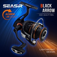 SEASIR Black Arrow Spinning Fishing Reel 5+1BB Metal Main Gear Smoother Aluminum Spool Strong Drag W