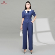 Purple CS set: White collar shirt + B1201X95 Toson pants