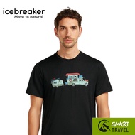 ICEBREAKER MEN'S MERINO 150 TECH LITE SHORT SLEEVE TEE TRANSPORTAGE-BLACK T-Shirt