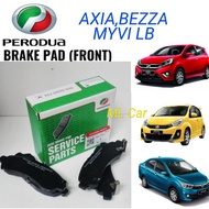 (ORIGINAL)PERODUA MYVI LAGI BEST / AXIA 1.0 / BEZZA FRONT BRAKE PAD