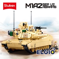 Sluban Bricks Army Tank M1A2 V2 Abrams B0892