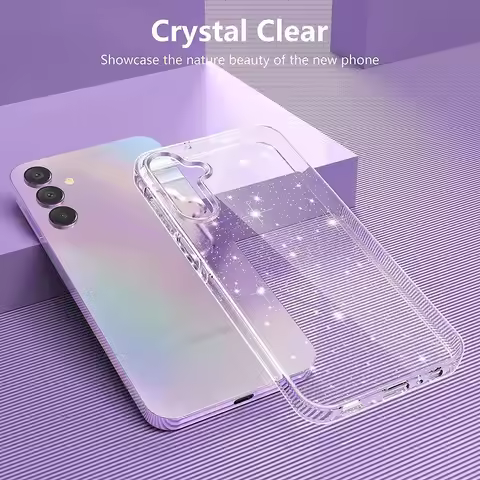 Transparent Glitter Phone Case For Samsung A57 A56 5G Case Samsung A55 5G A54 A36 A35 A16 A15 A26 A2