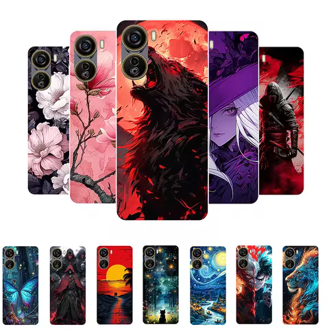 For ZTE Nubia Neo 5G Case Flowers Wolf Soft Silicone Phone Cover for ZTE Nubia Neo 8150N Coque Nubia