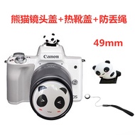 [reday Stock] Canon EOS M6 M50 Second Generation M100 M200 Mirrorless Camera 15-45 49mm Cartoon Panda Lens Cap