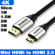 สาย High Speed Mini HDMI to HDMI 2.0 Cable 4K 60HZ 1080P 3D for Tablet Camcorder MP4 Camera Display 