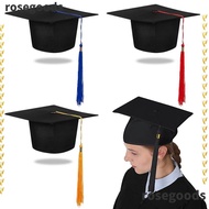 ROSEGOODS1 Graduation Hat, 2024 Happy Graduation Congrats Grad Mortarboard Cap, Graduation Season Degree Ceremony University University Academic Hat