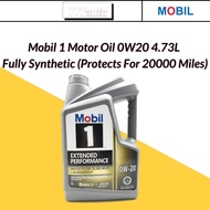 100% ORIGINAL Mobil 1 Extended Performance 0w20 Fully Synthetic Engine Oil 4.73L Protects For 20000 Miles