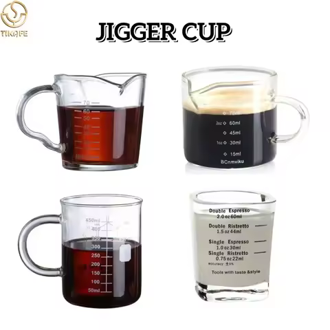 Shot Glass Measuring Cup,Heavy Base Jigger, Espresso Liquid Glass Cup for Vodka, Whiskey, Tequila, E