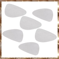 (O I Q B)6x Stainless Steel Guitar Picks - Silver