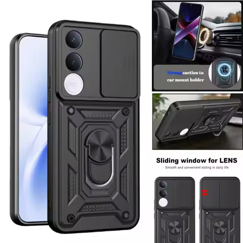 Shockproof Armor Funda Para For Vivo V70 FE 5G Case Slide Camera Lens Protect Cover For Vivo V70 Eli