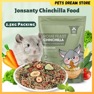 Jonsanty Chinchilla Food 2.5kg Timothy hay Pellets High Fiber High Protein Chinchilla Diet Timothy h