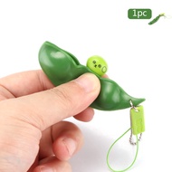 Squeeze-a-Bean Edamame Keychain Stress RelieverPrime Fidget Toyfocus
