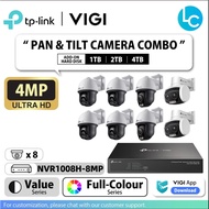 TP-Link VIGI CCTV 8 Channel Bundle Set PoE Wired Pan & Tilt IP Camera C540 / C540V / C540S + NVR1008
