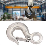 sinhopsa 1T Lifting Hook S304 Stainless Steel Glossy Appearance for Industrial Hoisting Port Transpo