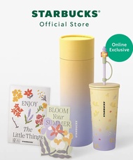 Starbucks Stainless Steel Wild Folwers Daimond E-com Set Cold Cup 16 oz.